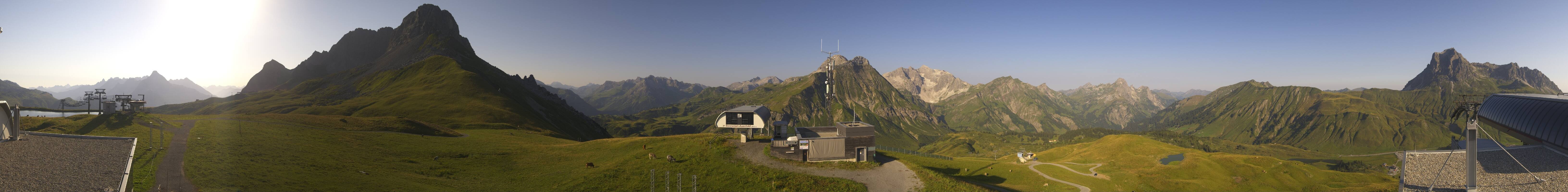 Archiv Foto Webcam Warth Schröcken - Panorama Saloberjet