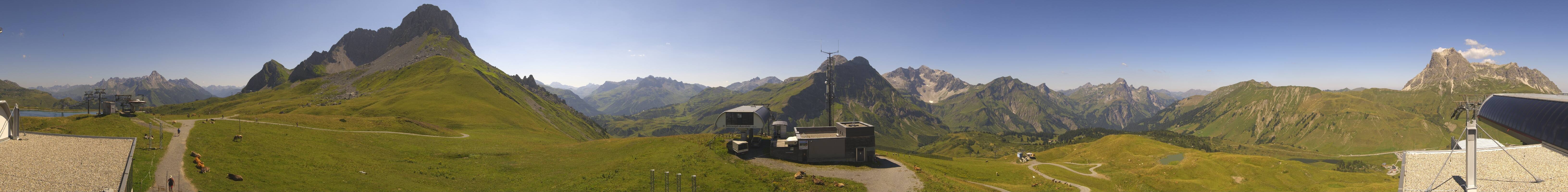 Archiv Foto Webcam Warth Schröcken - Panorama Saloberjet