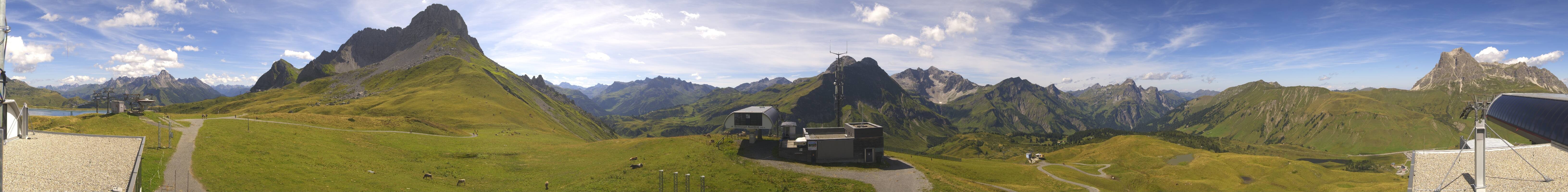 Archiv Foto Webcam Warth Schröcken - Panorama Saloberjet