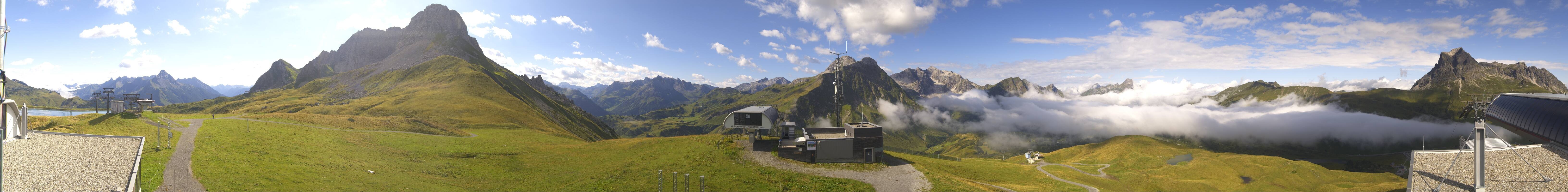 Archiv Foto Webcam Warth Schröcken - Panorama Saloberjet