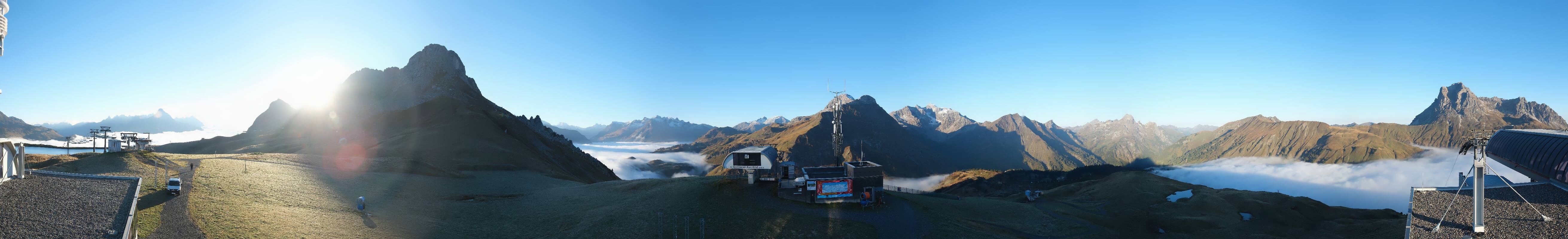 Archiv Foto Webcam Warth Schröcken - Panorama Saloberjet