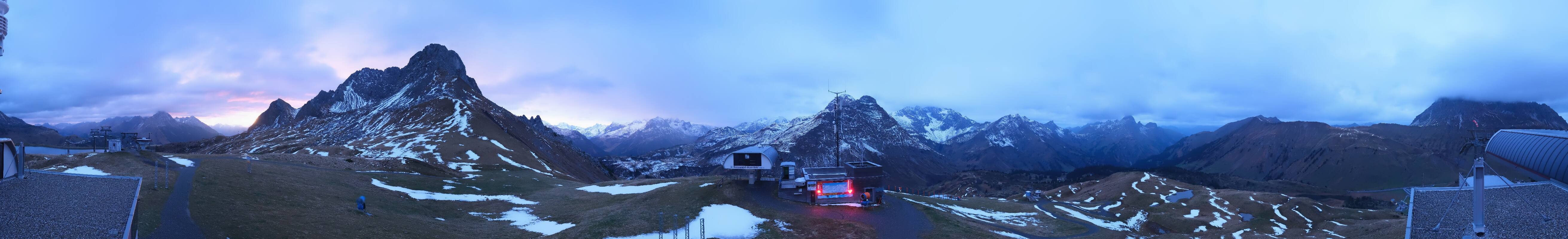 Archiv Foto Webcam Warth Schröcken - Panorama Saloberjet