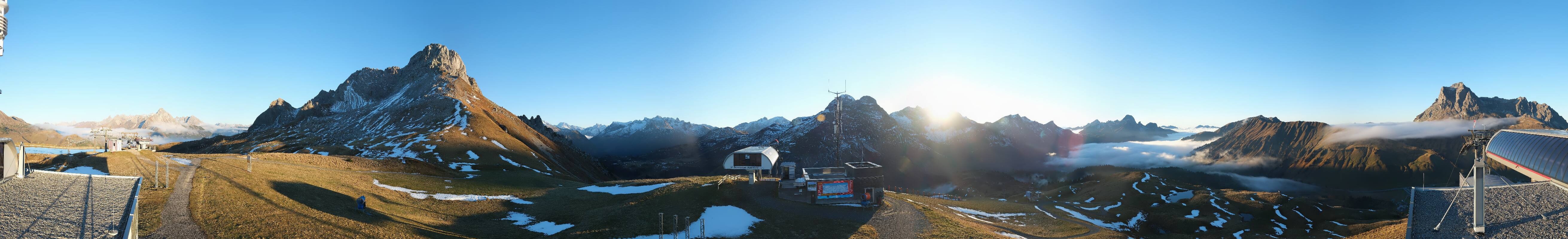 Archiv Foto Webcam Warth Schröcken - Panorama Saloberjet