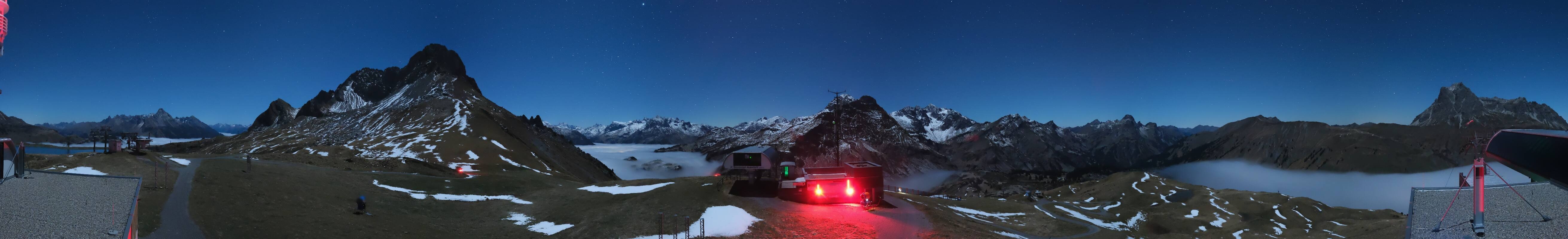 Archiv Foto Webcam Warth Schröcken - Panorama Saloberjet