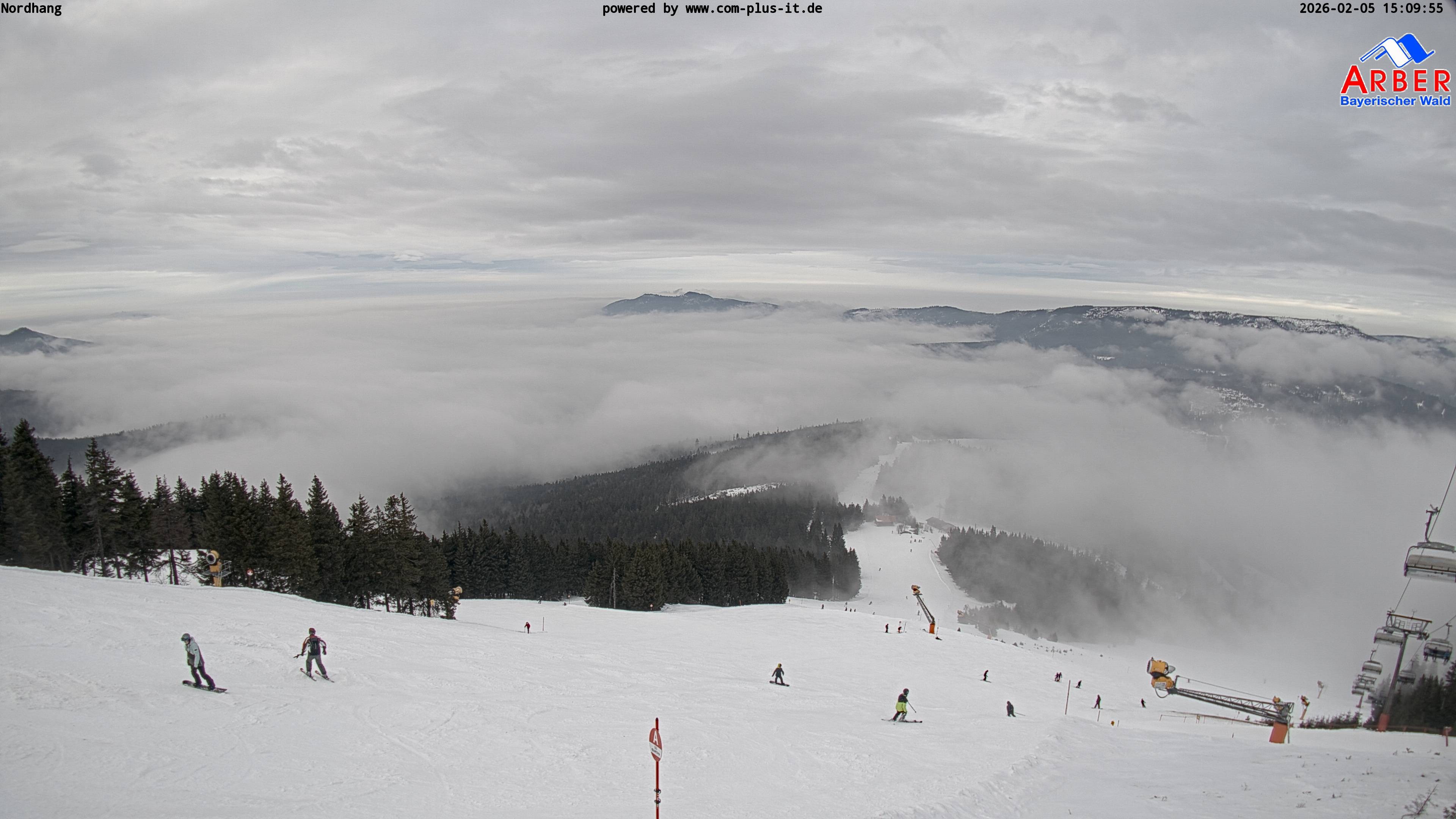 Archived image Webcam View from the Großer Arber