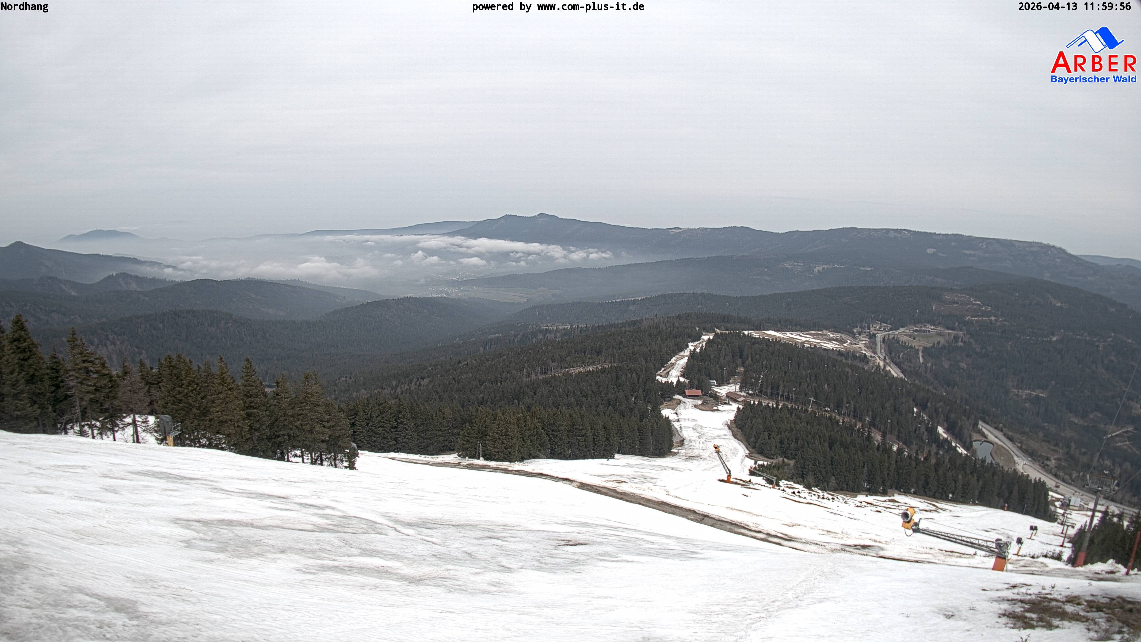Archived image Webcam View from the Großer Arber