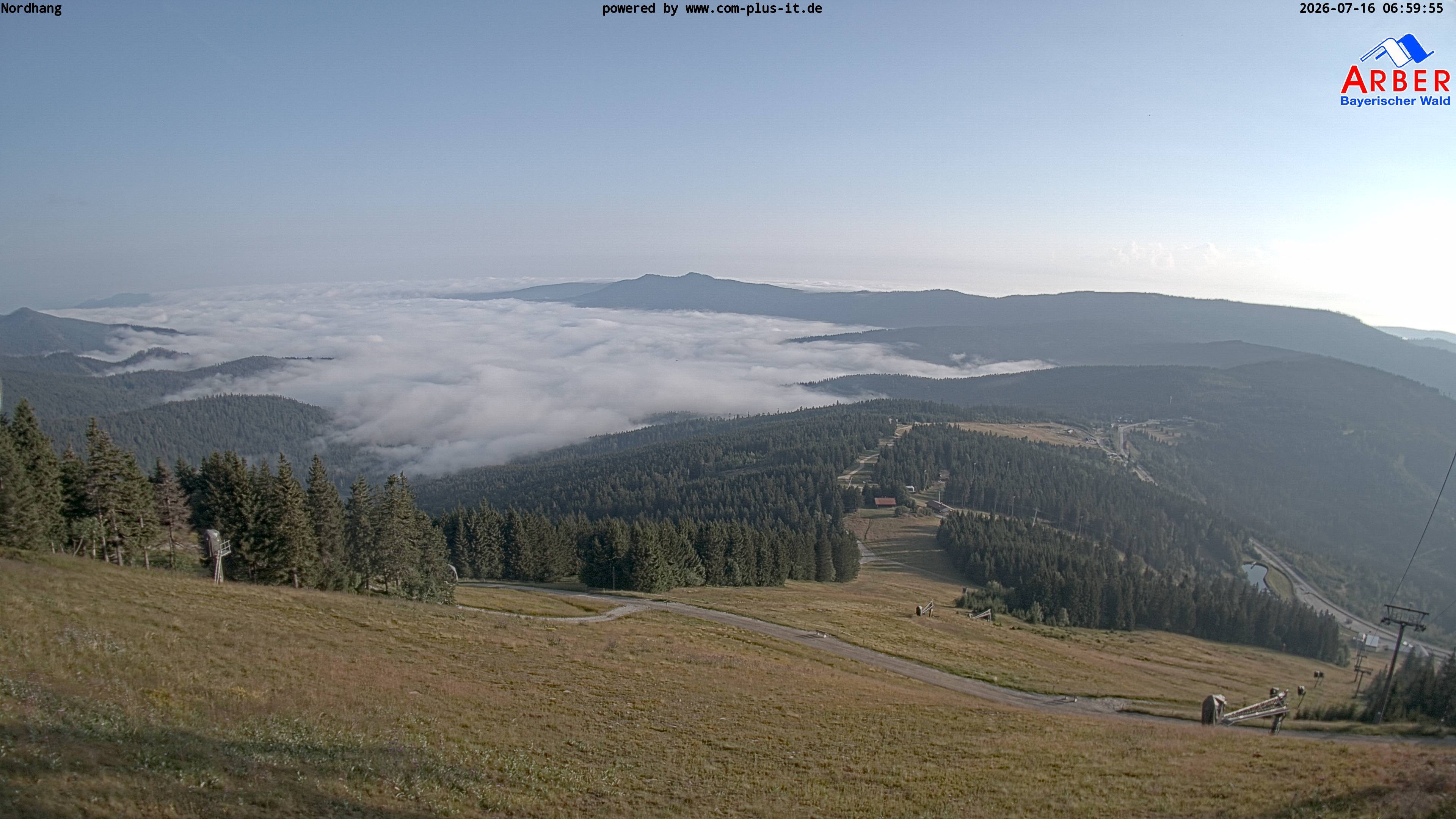Archived image Webcam View from the Großer Arber