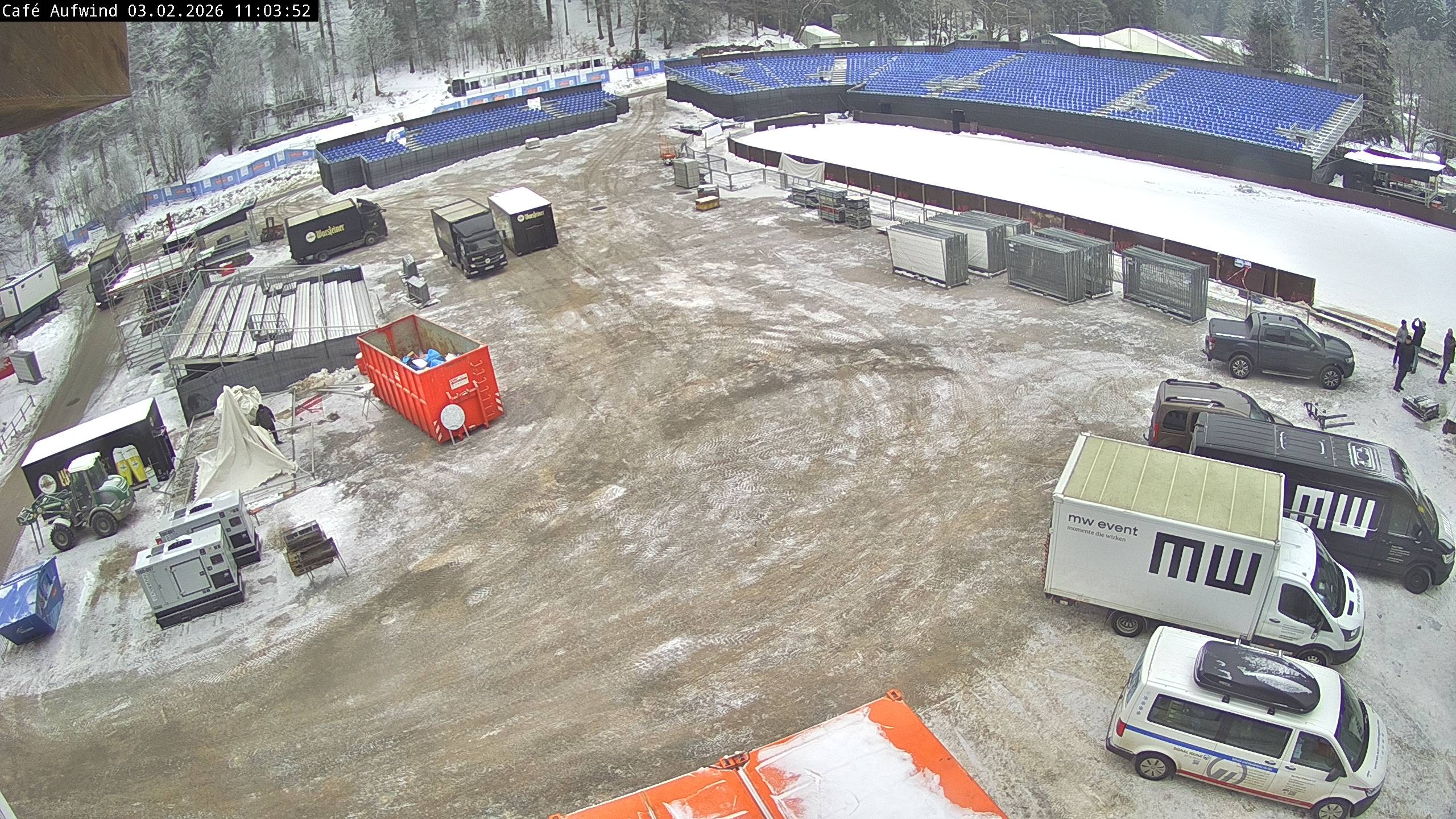 Archiv Foto Webcam Willingen: Mühlenkopfschanze Parkplatz