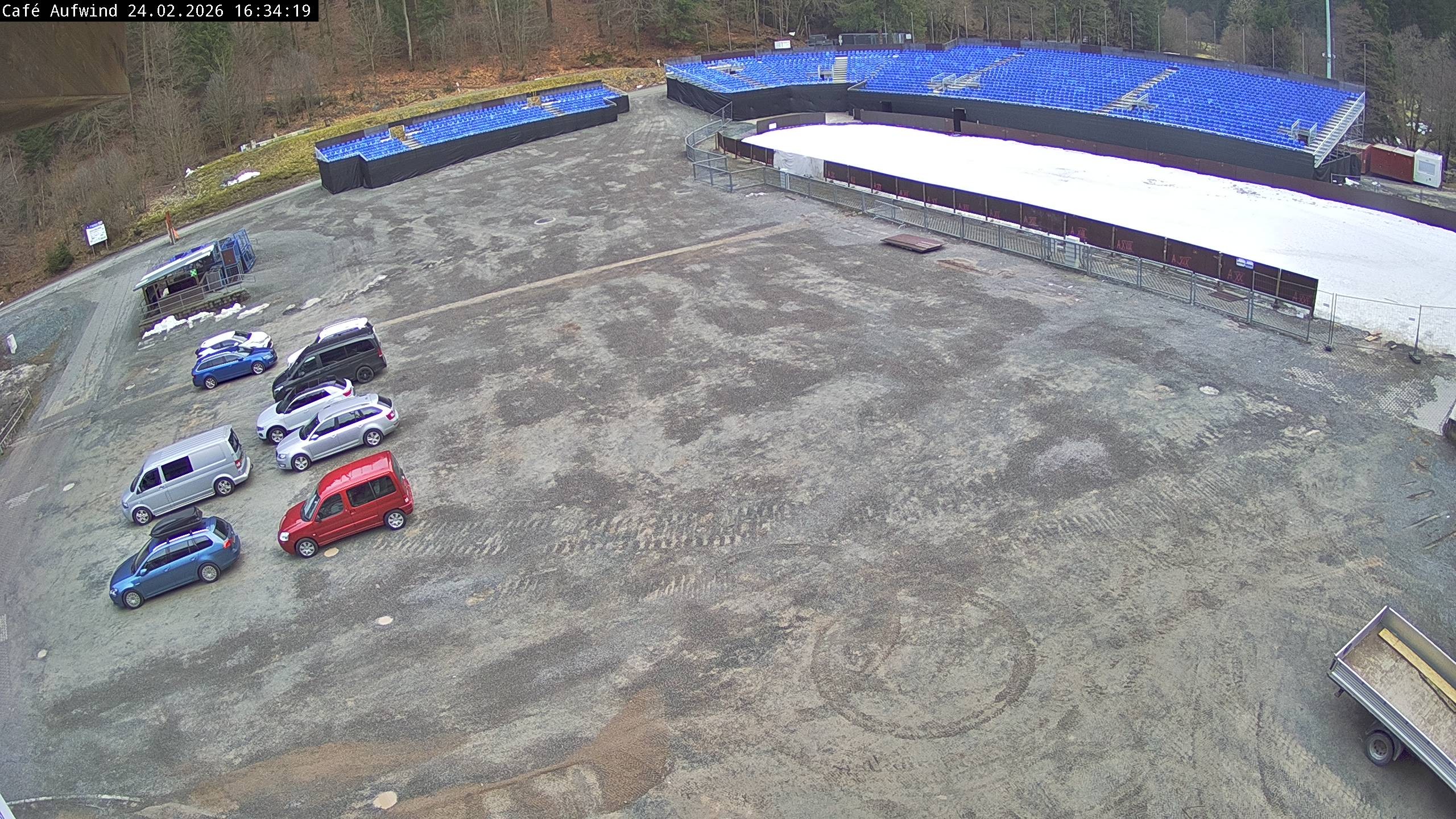 Archiv Foto Webcam Willingen: Mühlenkopfschanze Parkplatz