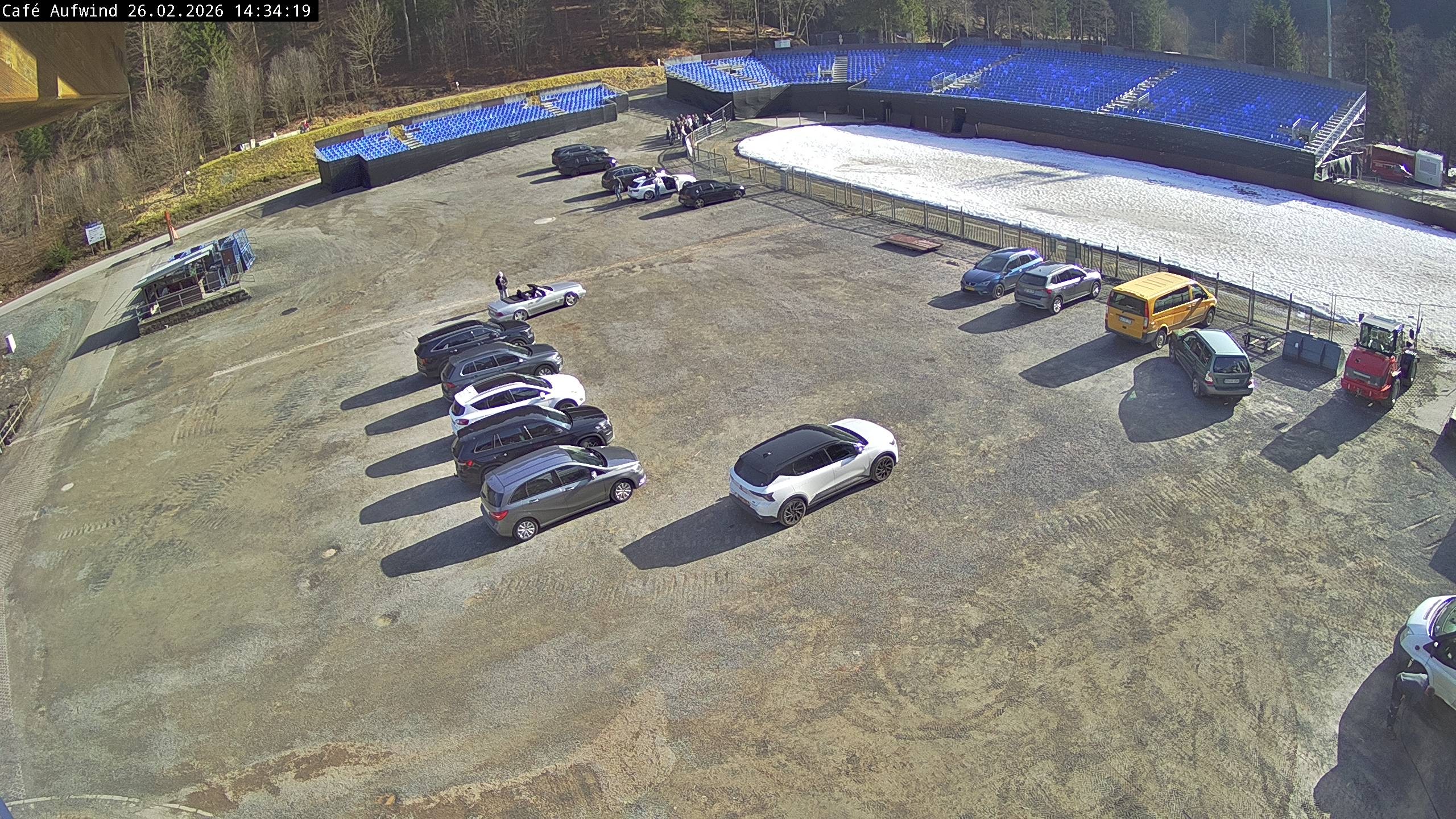 Archiv Foto Webcam Willingen: Mühlenkopfschanze Parkplatz