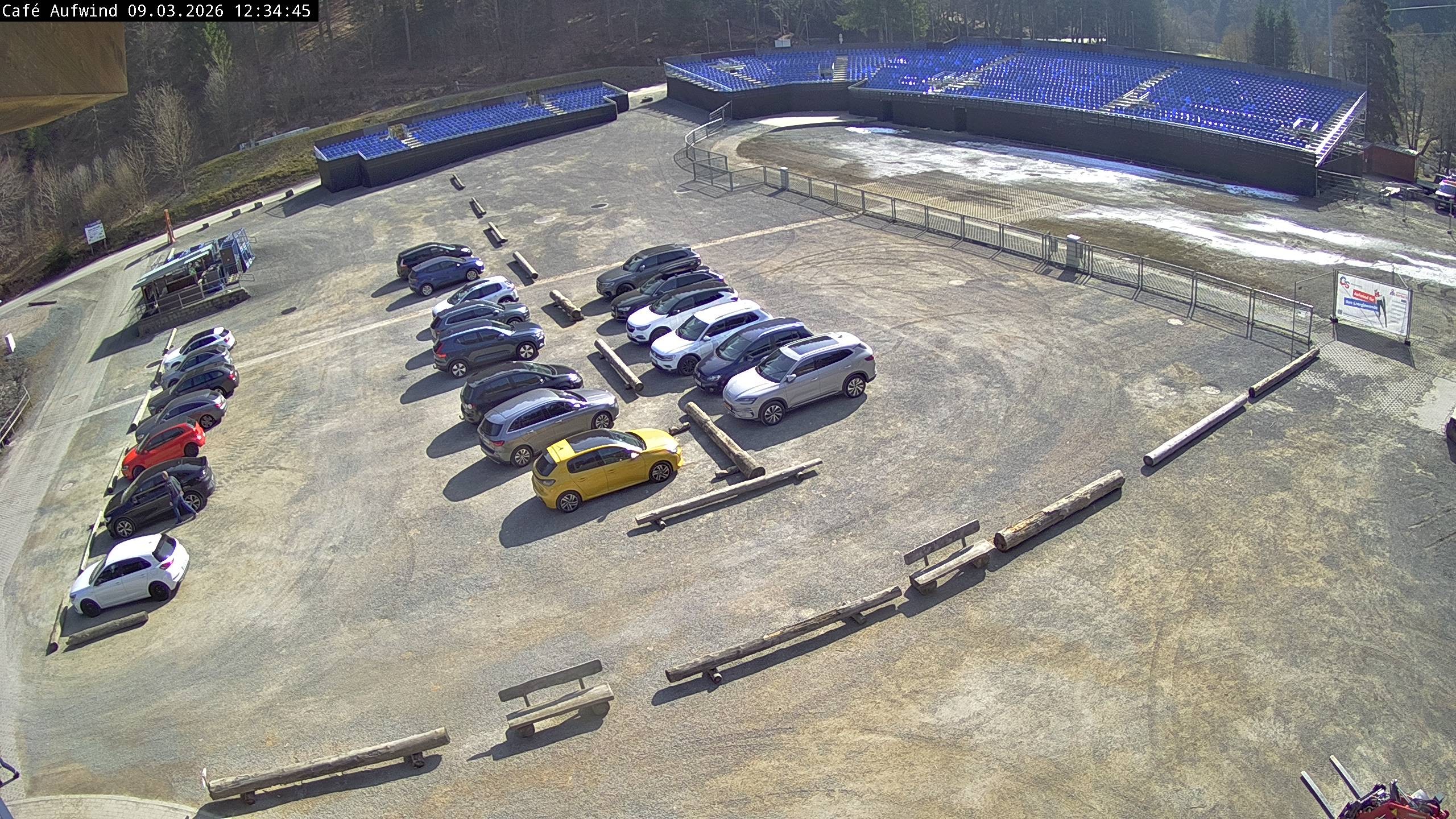 Archiv Foto Webcam Willingen: Mühlenkopfschanze Parkplatz