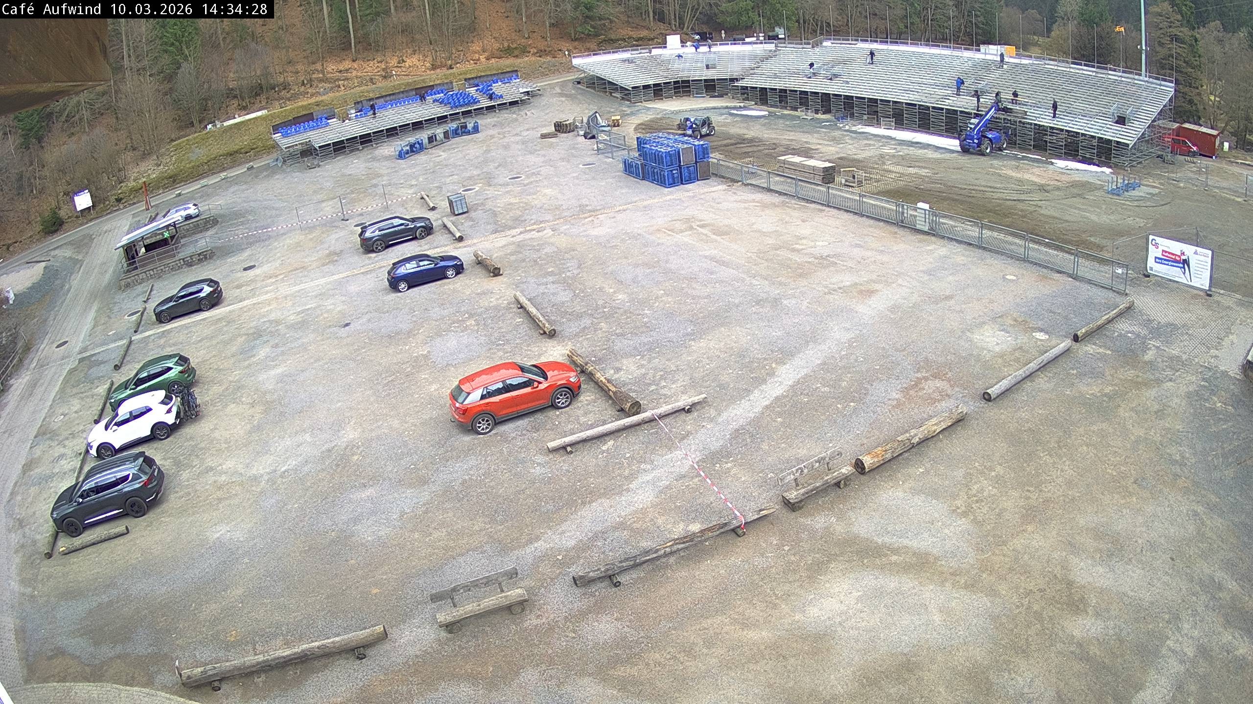 Archiv Foto Webcam Willingen: Mühlenkopfschanze Parkplatz