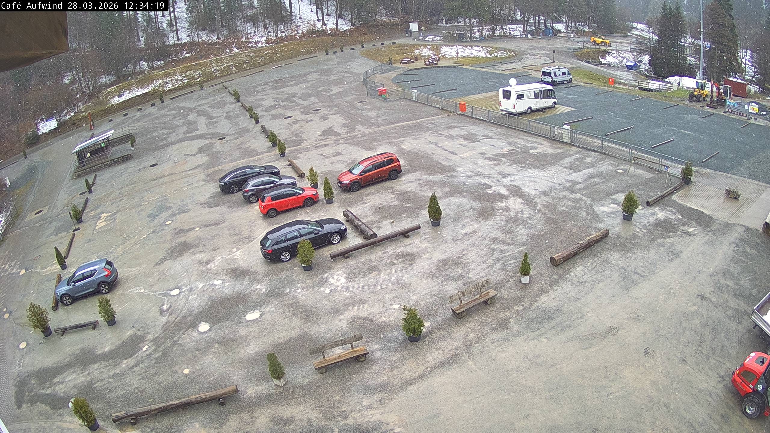 Archiv Foto Webcam Willingen: Mühlenkopfschanze Parkplatz