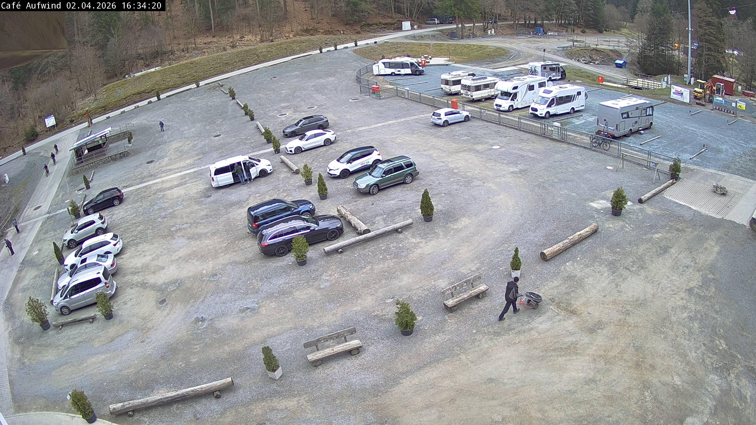 Archiv Foto Webcam Willingen: Mühlenkopfschanze Parkplatz