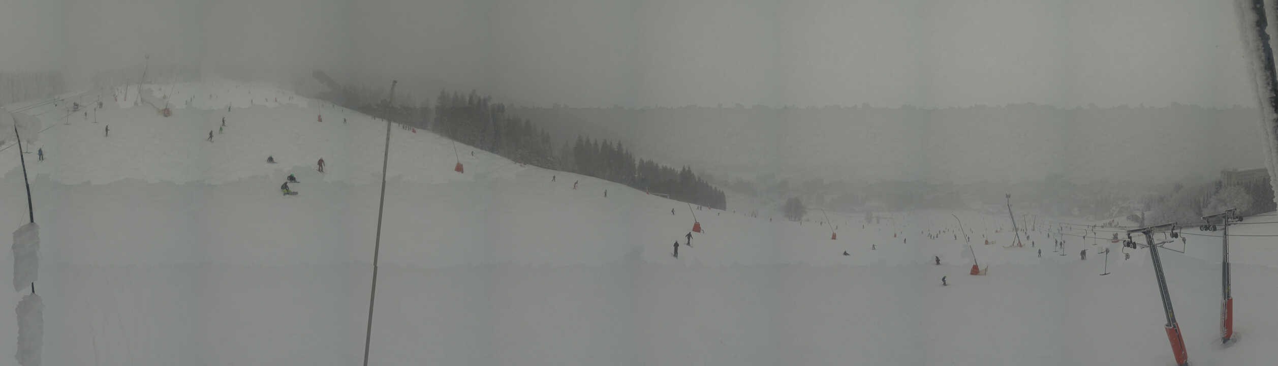 Archiv Foto Webcam Oberwiesenthal - Blick auf Skihang und Ort