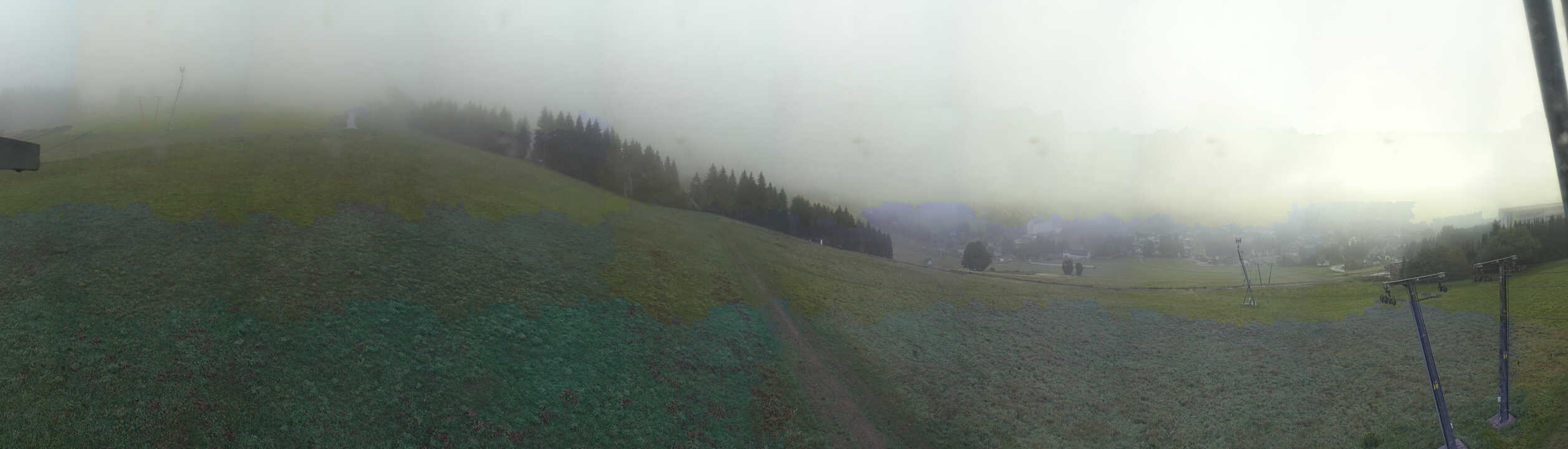 Archiv Foto Webcam Oberwiesenthal - Blick auf Skihang und Ort
