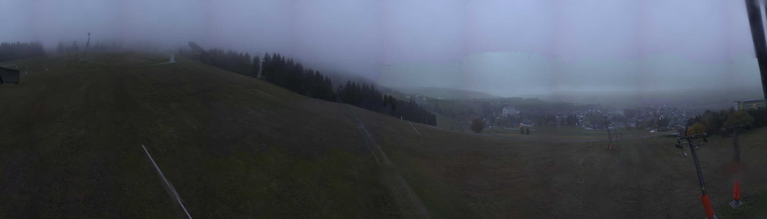 Archiv Foto Webcam Oberwiesenthal - Blick auf Skihang und Ort