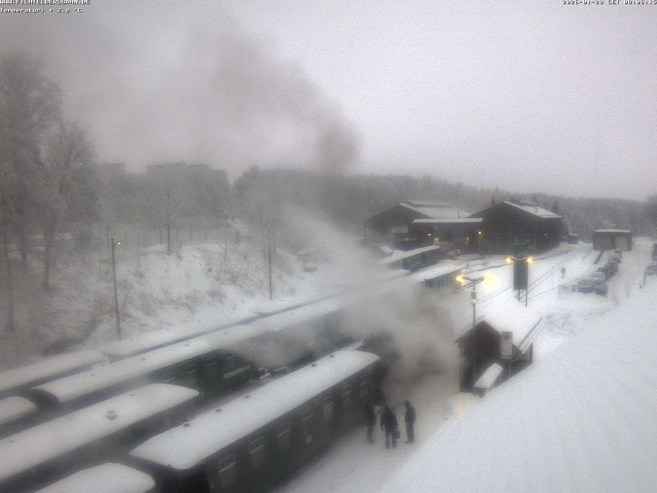 Archiv Foto Webcam Oberwiesenthal Bahnhof