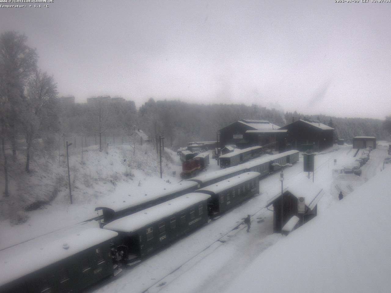 Archiv Foto Webcam Oberwiesenthal Bahnhof