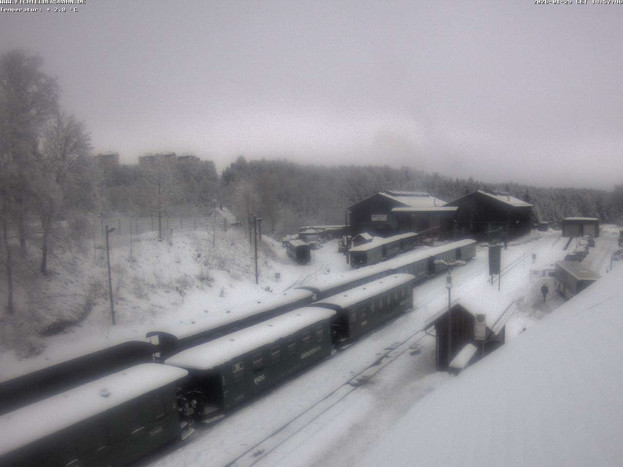 Archiv Foto Webcam Oberwiesenthal Bahnhof