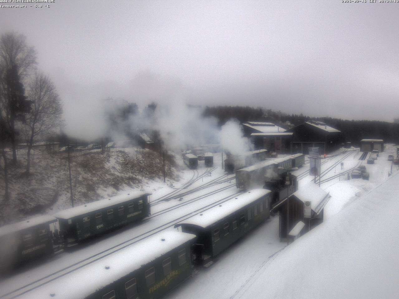 Archiv Foto Webcam Oberwiesenthal Bahnhof