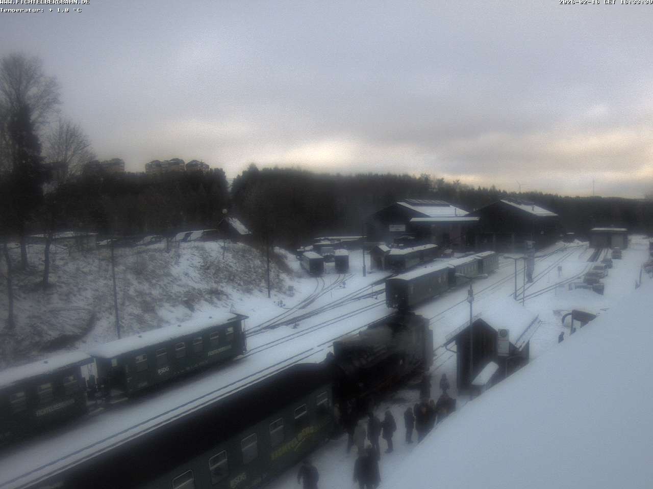 Archiv Foto Webcam Oberwiesenthal Bahnhof