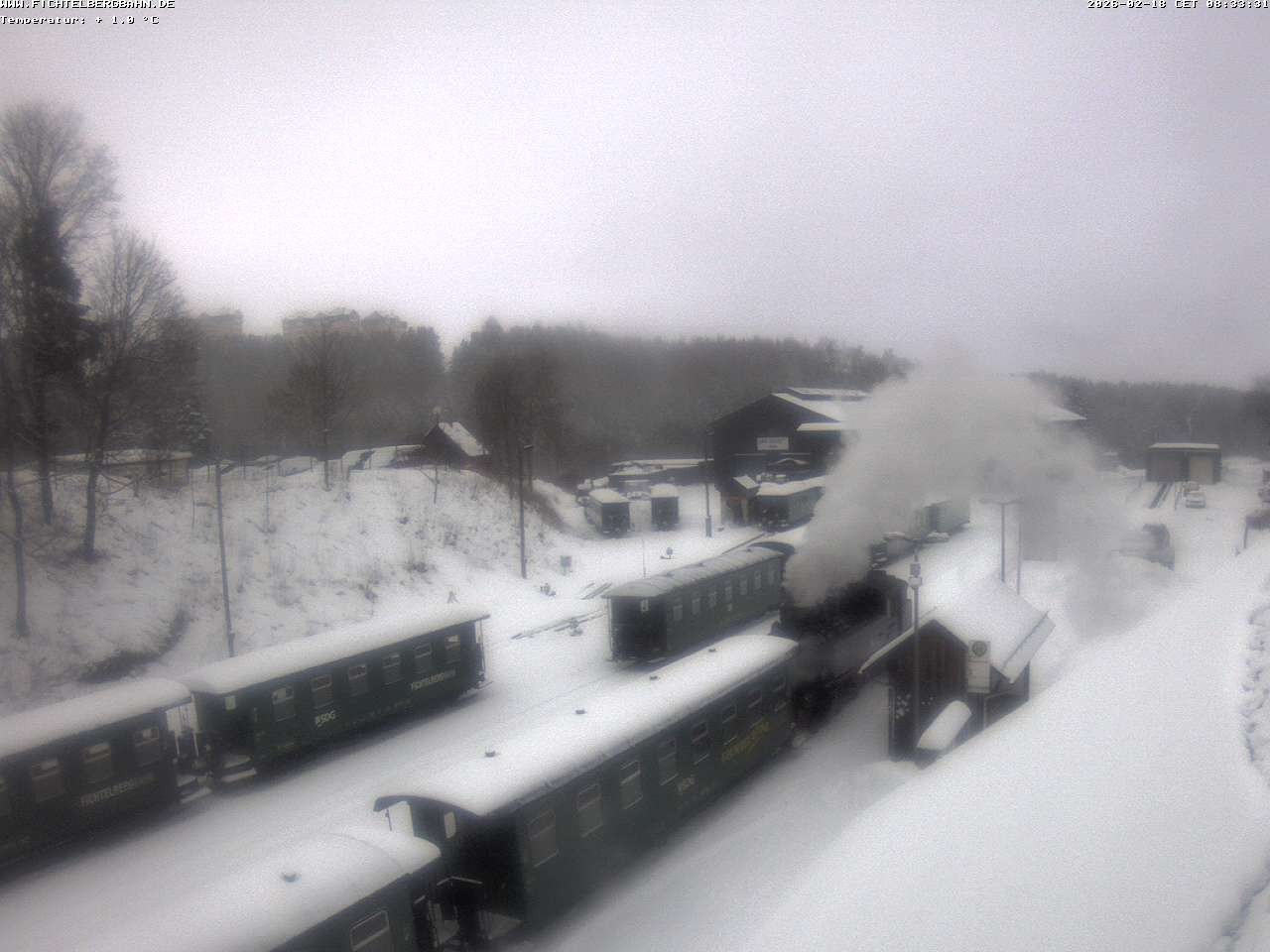 Archiv Foto Webcam Oberwiesenthal Bahnhof