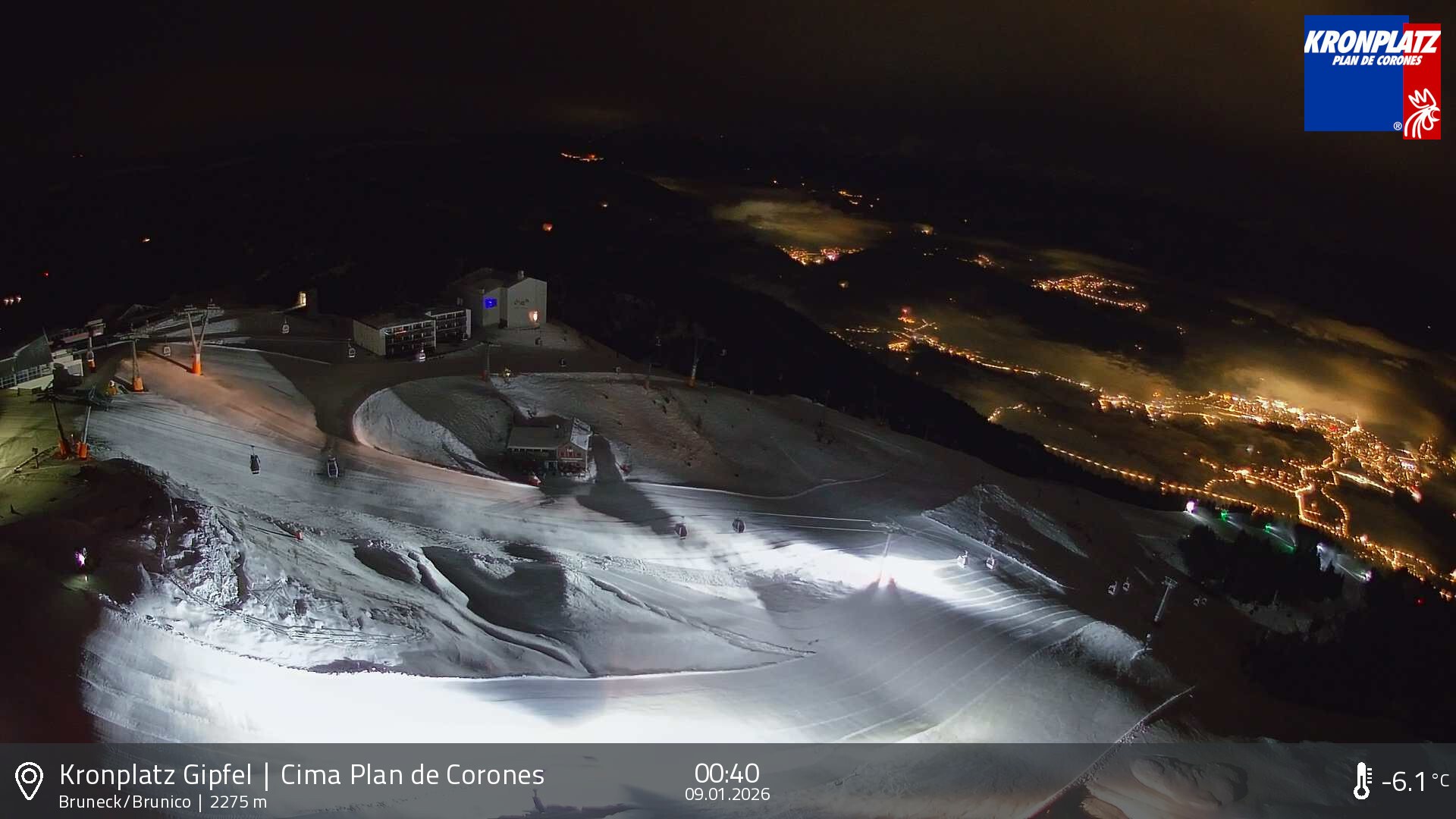 Archiv Foto Webcam Blick auf Bruneck, Kronplatz