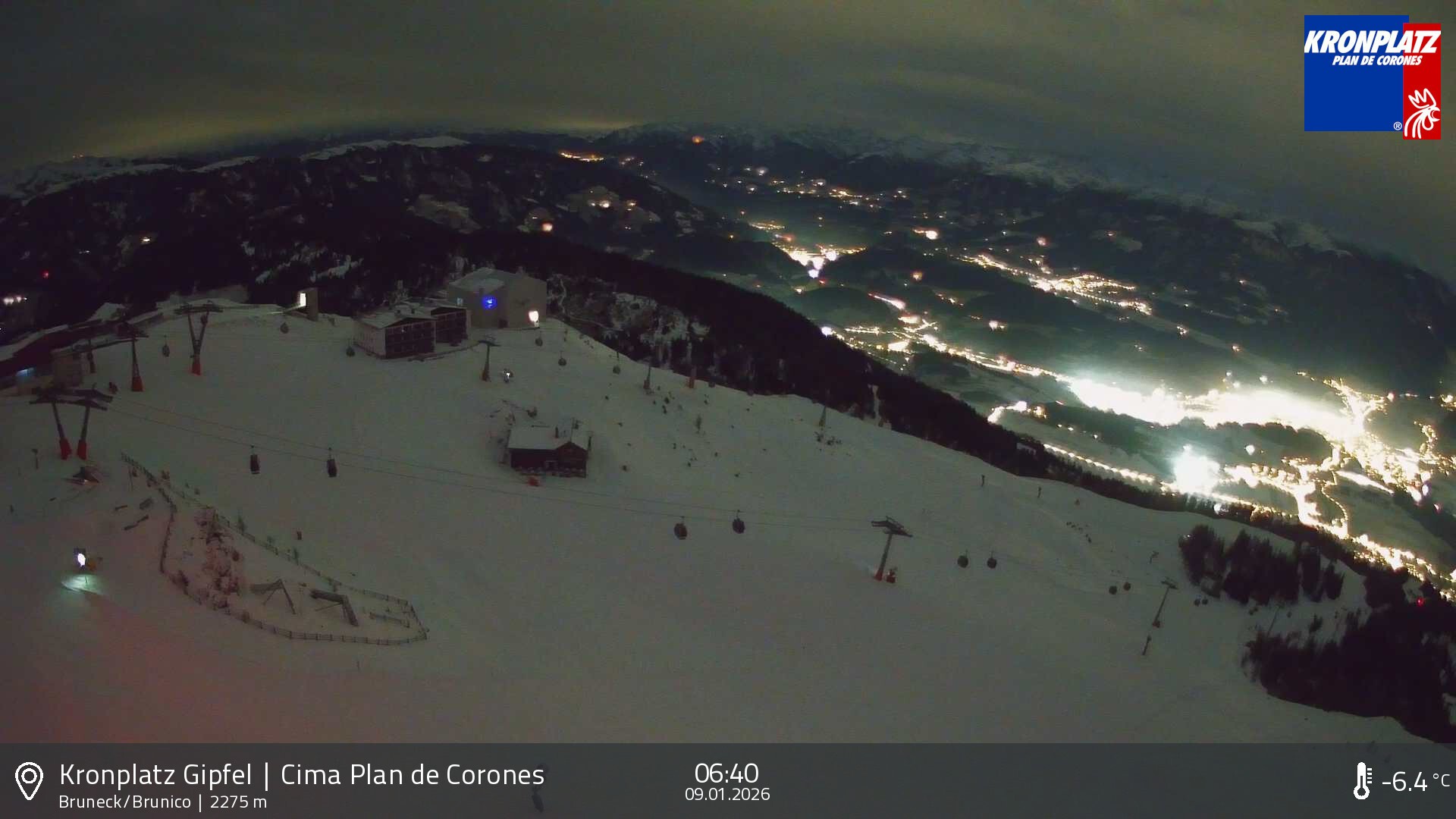 Archiv Foto Webcam Blick auf Bruneck, Kronplatz