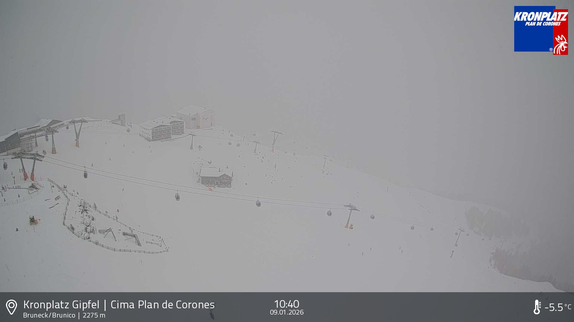 Archiv Foto Webcam Blick auf Bruneck, Kronplatz