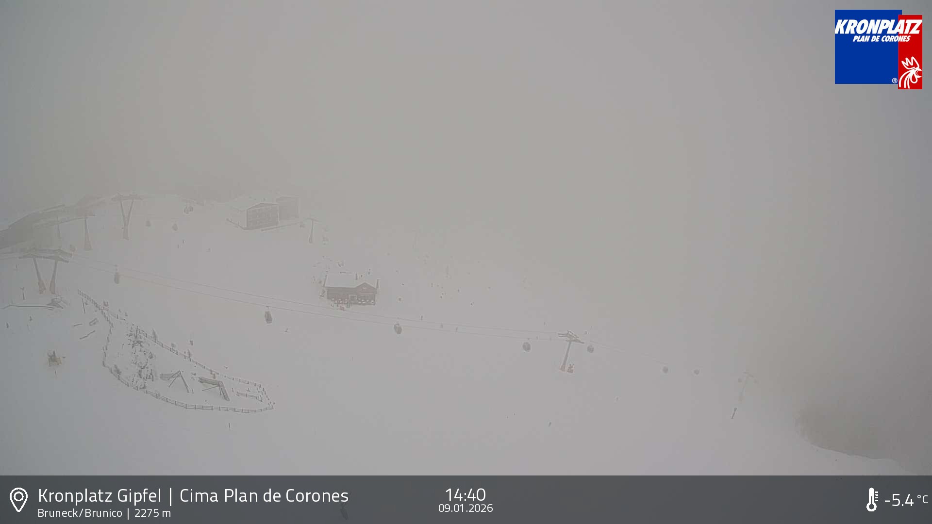 Archiv Foto Webcam Blick auf Bruneck, Kronplatz