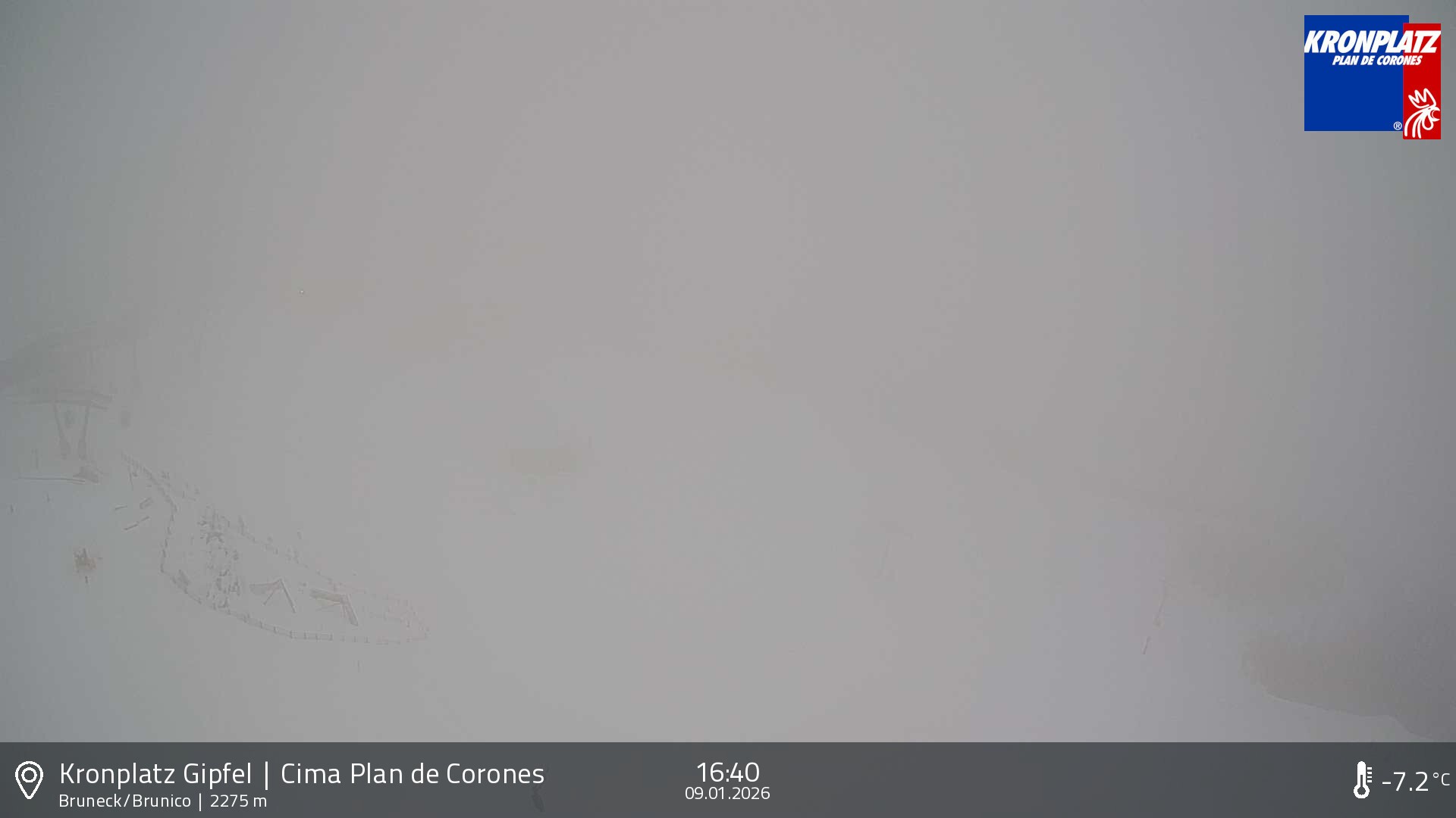 Archiv Foto Webcam Blick auf Bruneck, Kronplatz