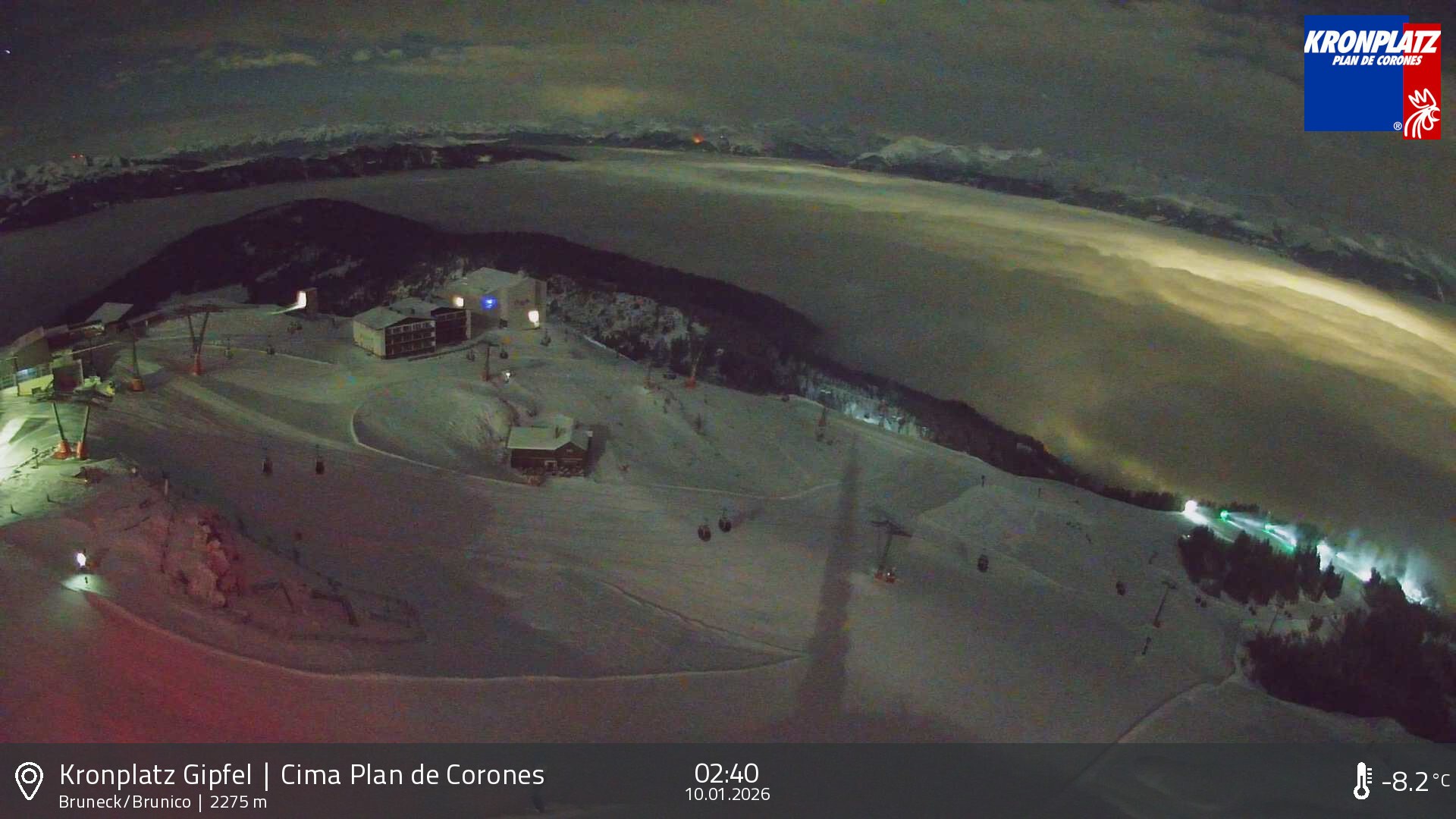 Archiv Foto Webcam Blick auf Bruneck, Kronplatz