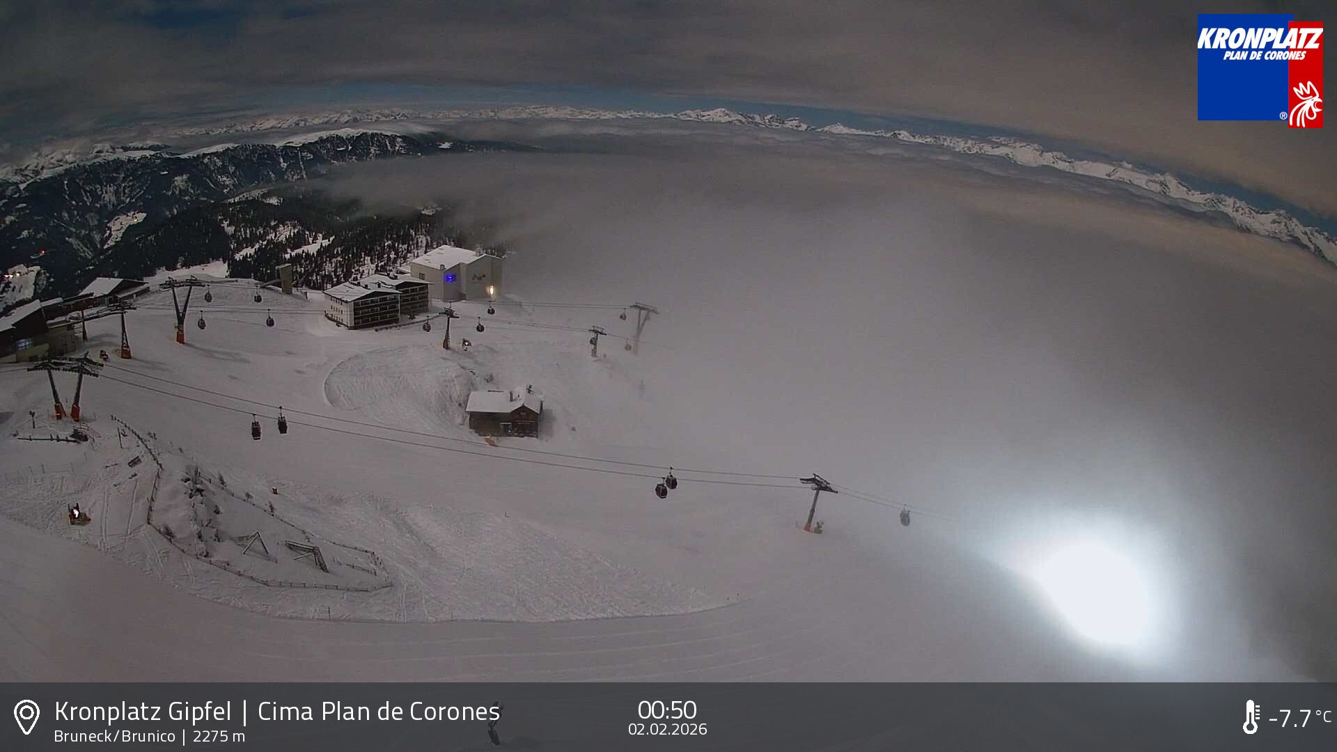 Archiv Foto Webcam Blick auf Bruneck, Kronplatz