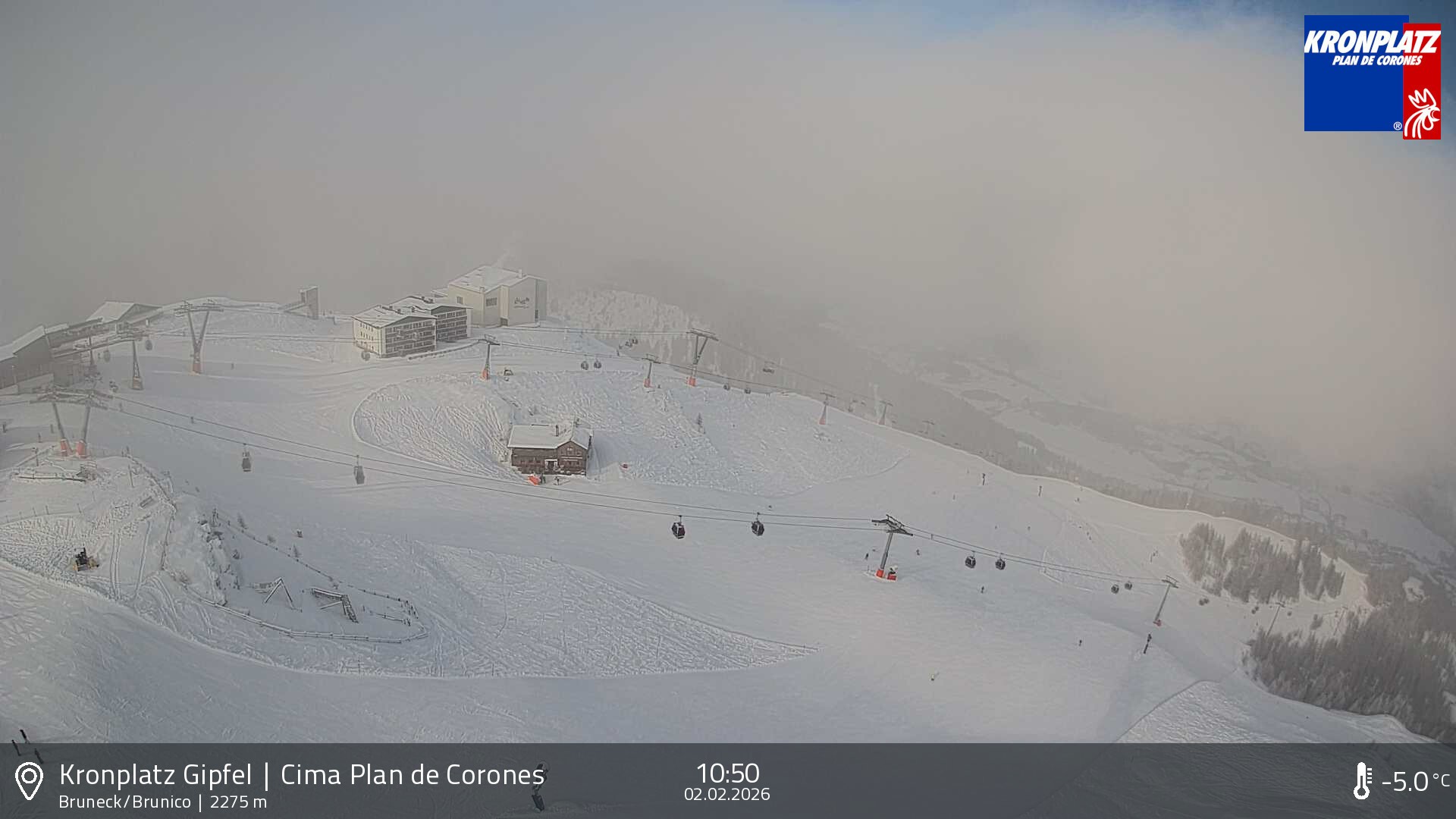 Archiv Foto Webcam Blick auf Bruneck, Kronplatz