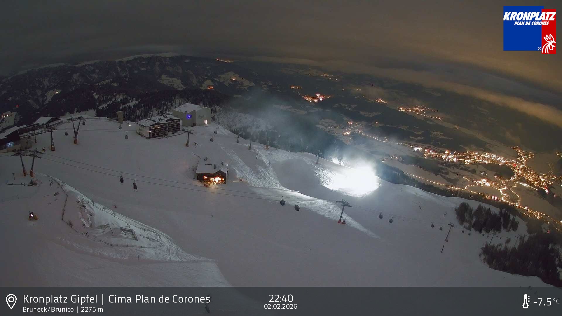 Archiv Foto Webcam Blick auf Bruneck, Kronplatz