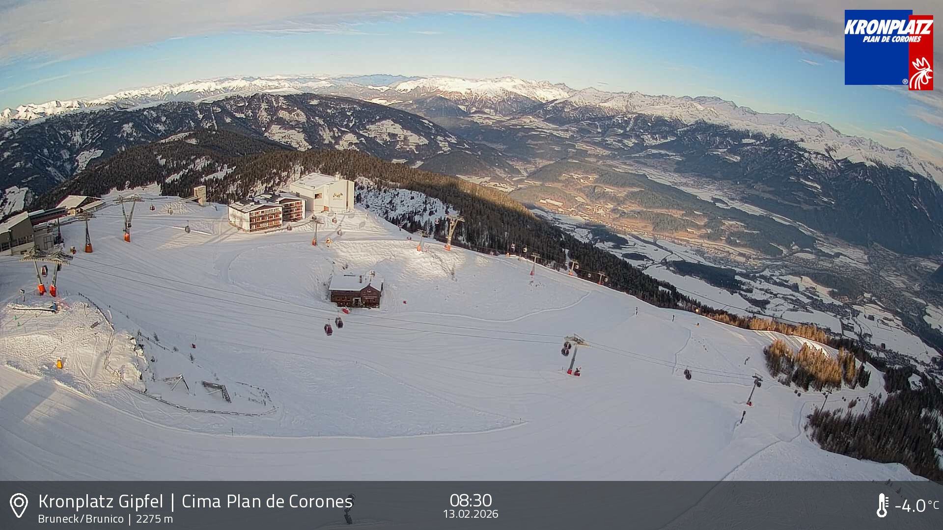 Archived image Webcam View To Brunico, Plan De Corones