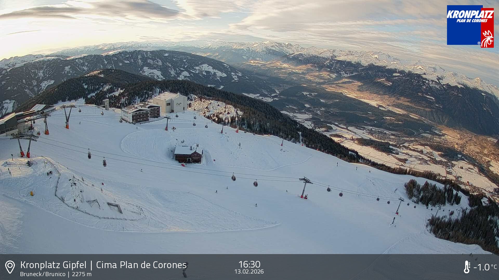 Archived image Webcam View To Brunico, Plan De Corones