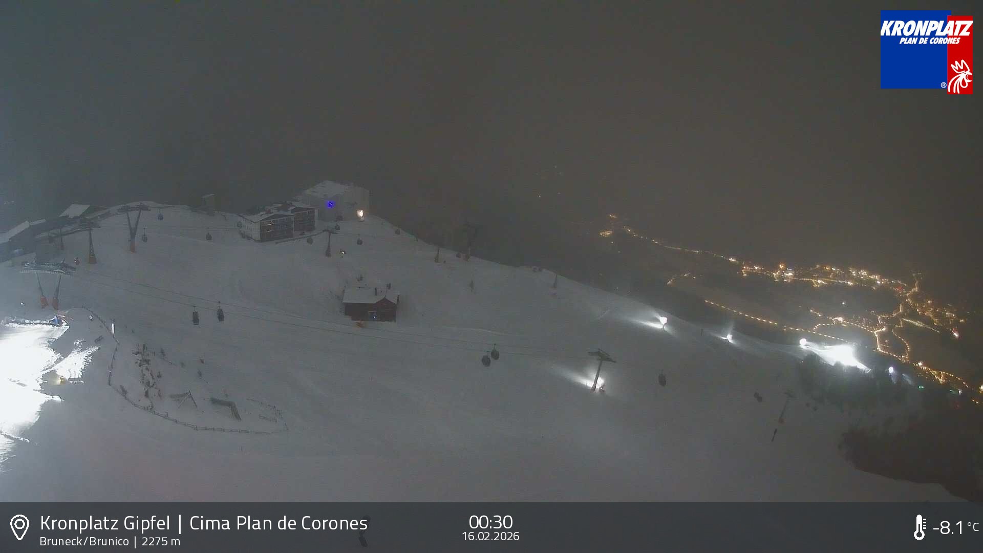 Archiv Foto Webcam Blick auf Bruneck, Kronplatz