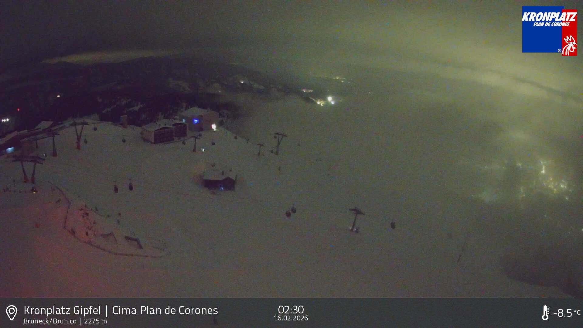 Archiv Foto Webcam Blick auf Bruneck, Kronplatz