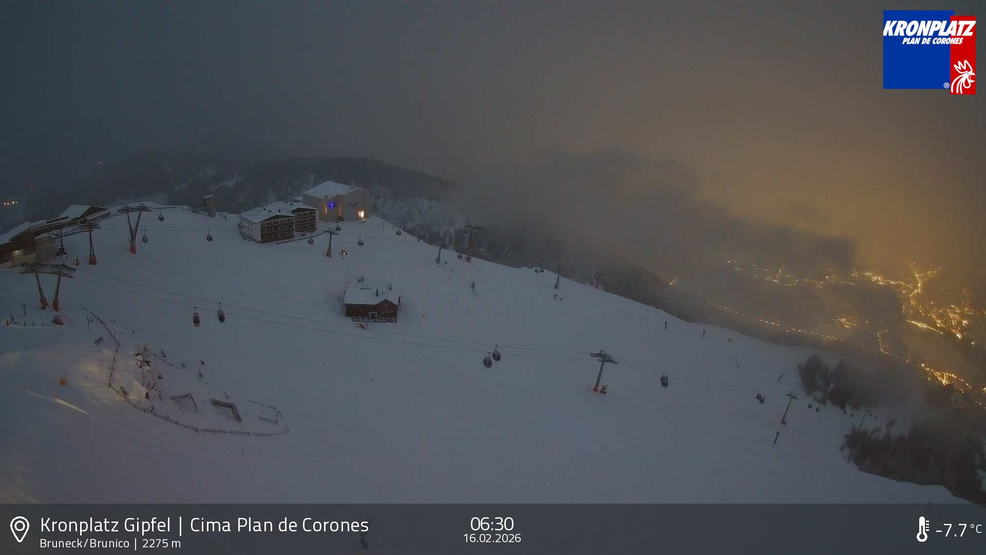 Archiv Foto Webcam Blick auf Bruneck, Kronplatz