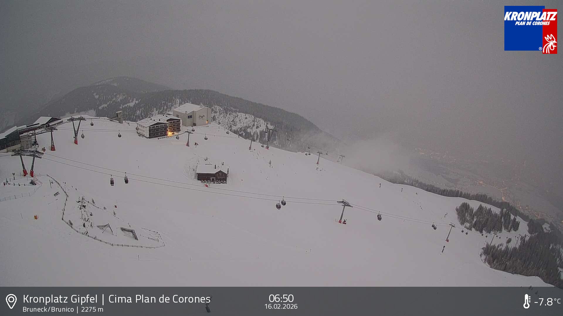 Archiv Foto Webcam Blick auf Bruneck, Kronplatz