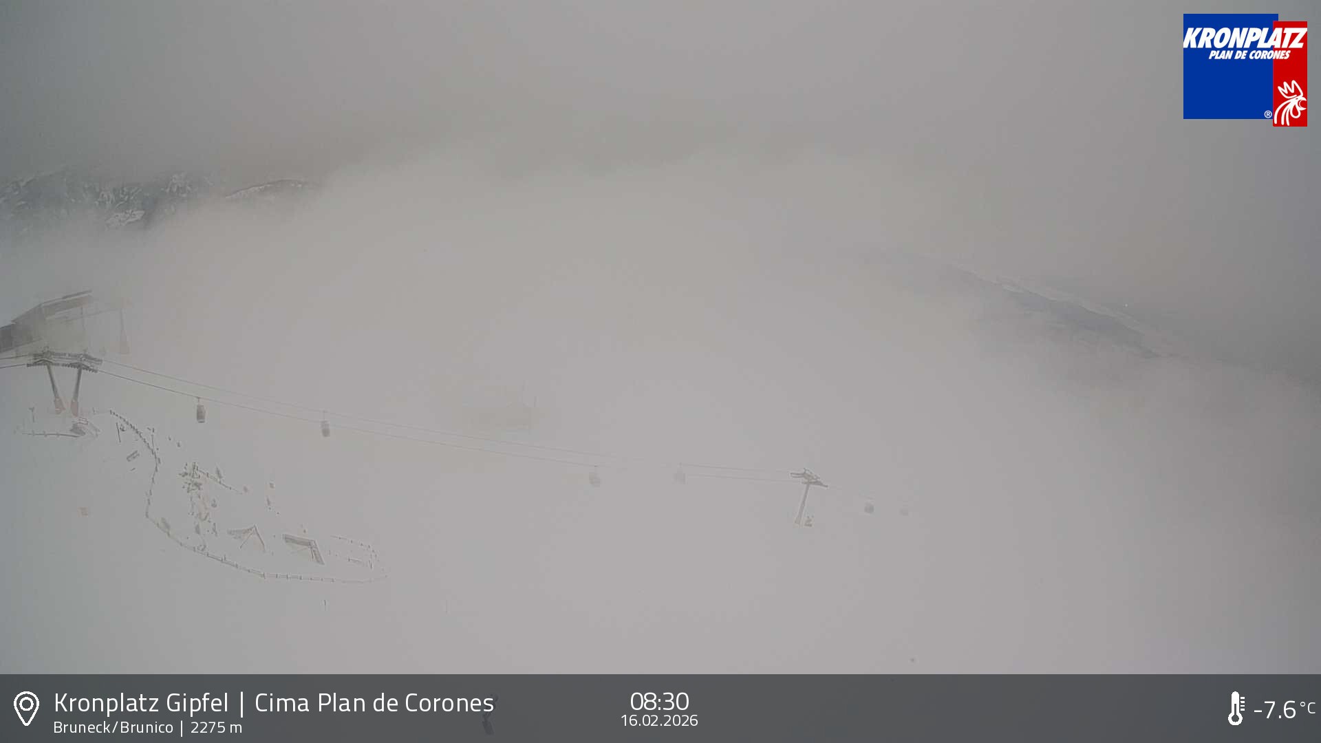 Archiv Foto Webcam Blick auf Bruneck, Kronplatz