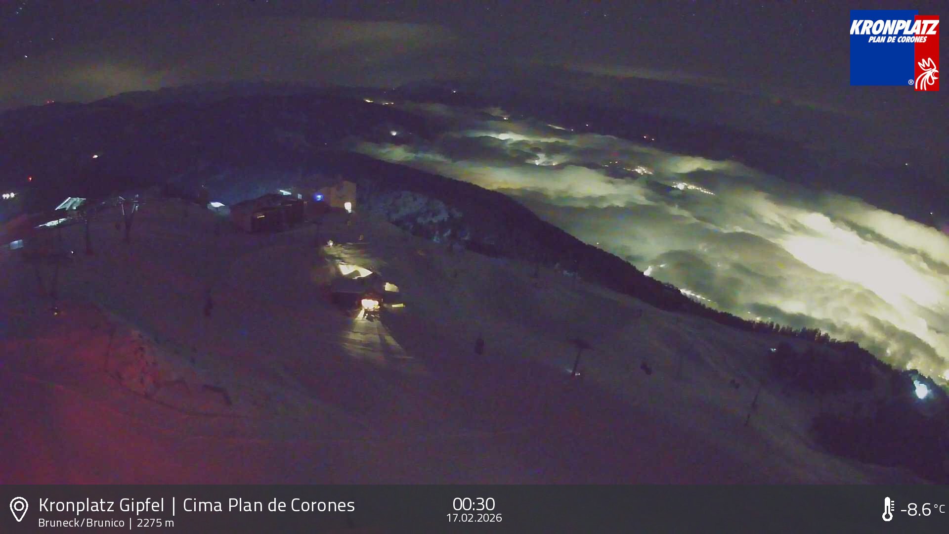 Archiv Foto Webcam Blick auf Bruneck, Kronplatz