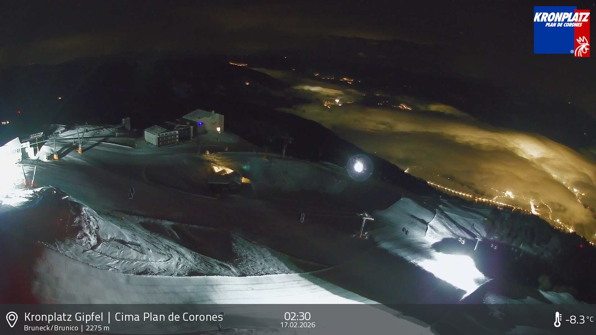 Archiv Foto Webcam Blick auf Bruneck, Kronplatz