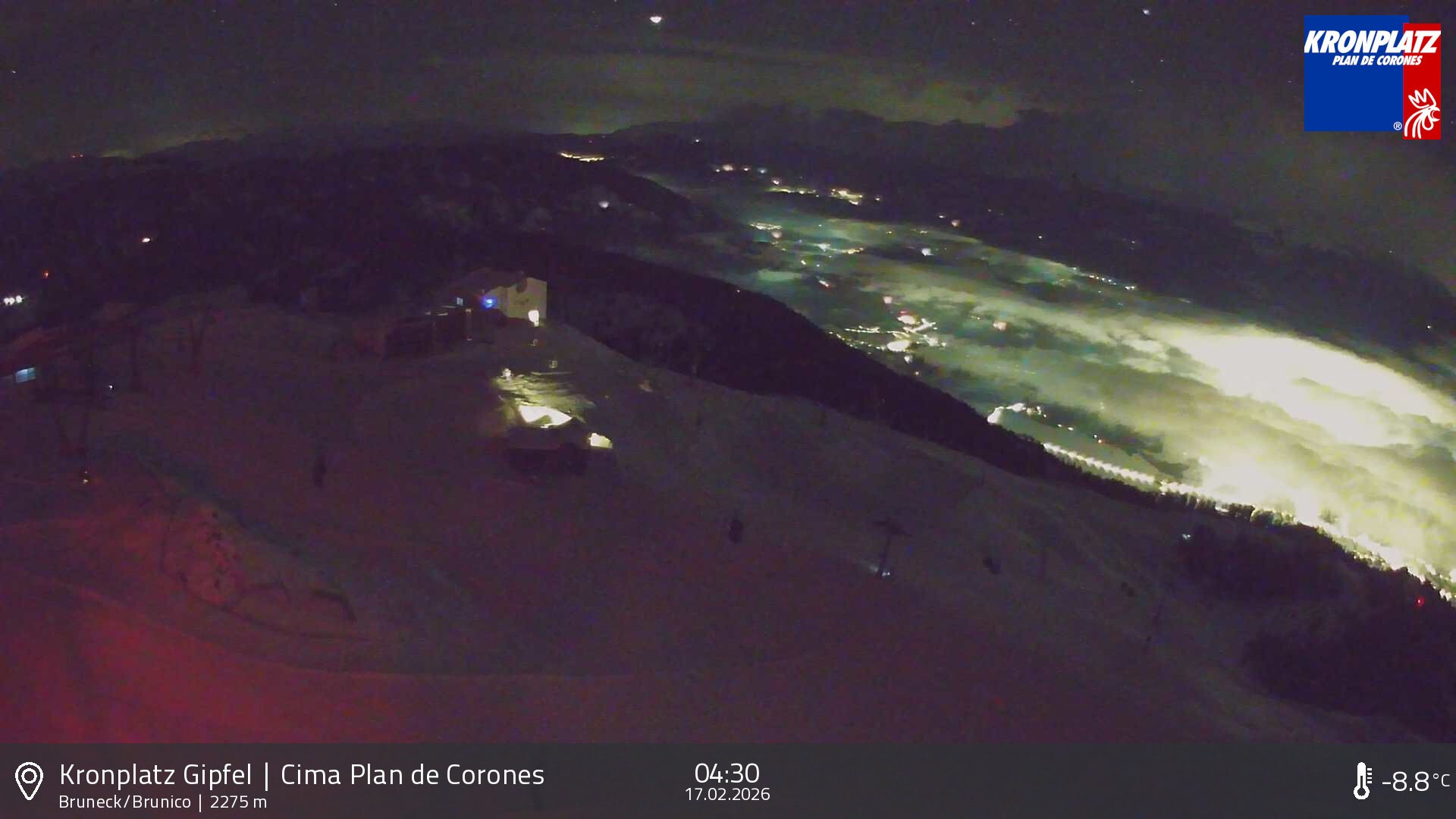 Archiv Foto Webcam Blick auf Bruneck, Kronplatz