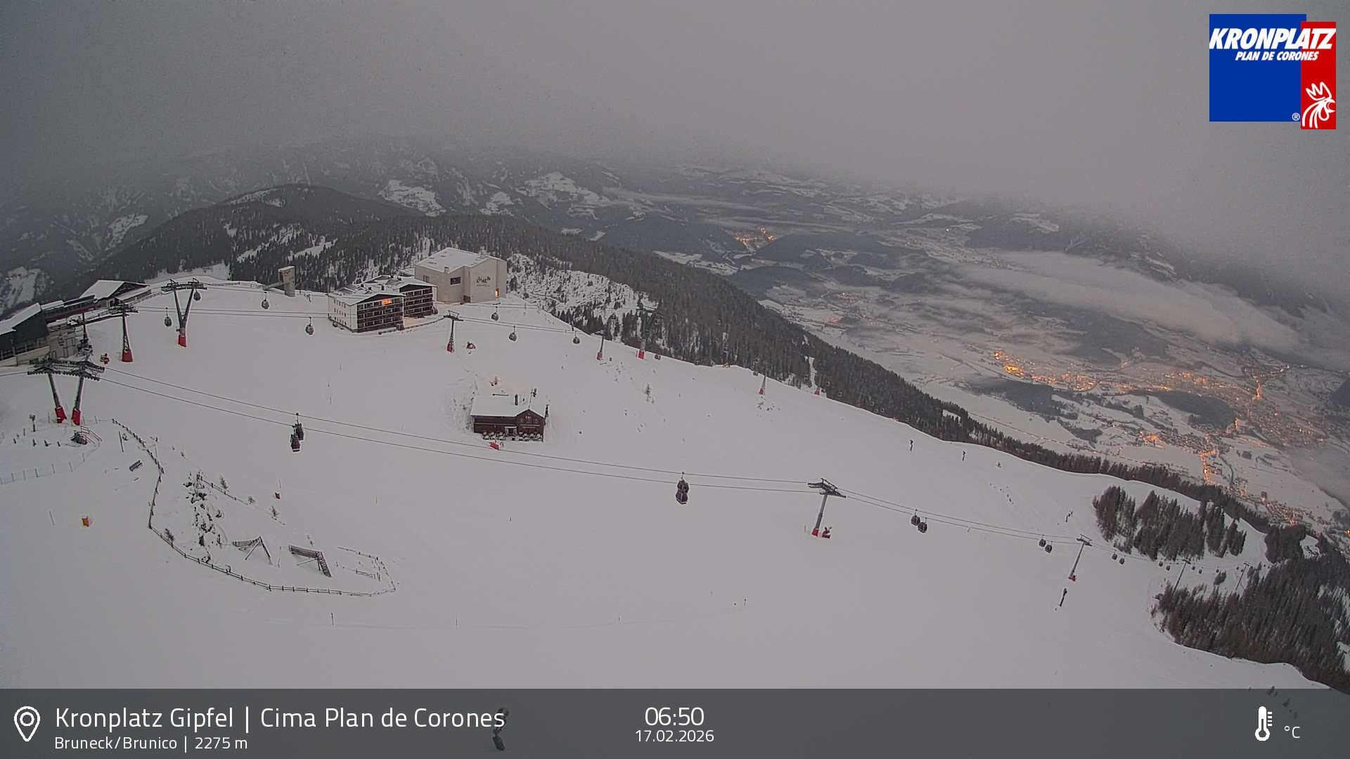 Archiv Foto Webcam Blick auf Bruneck, Kronplatz