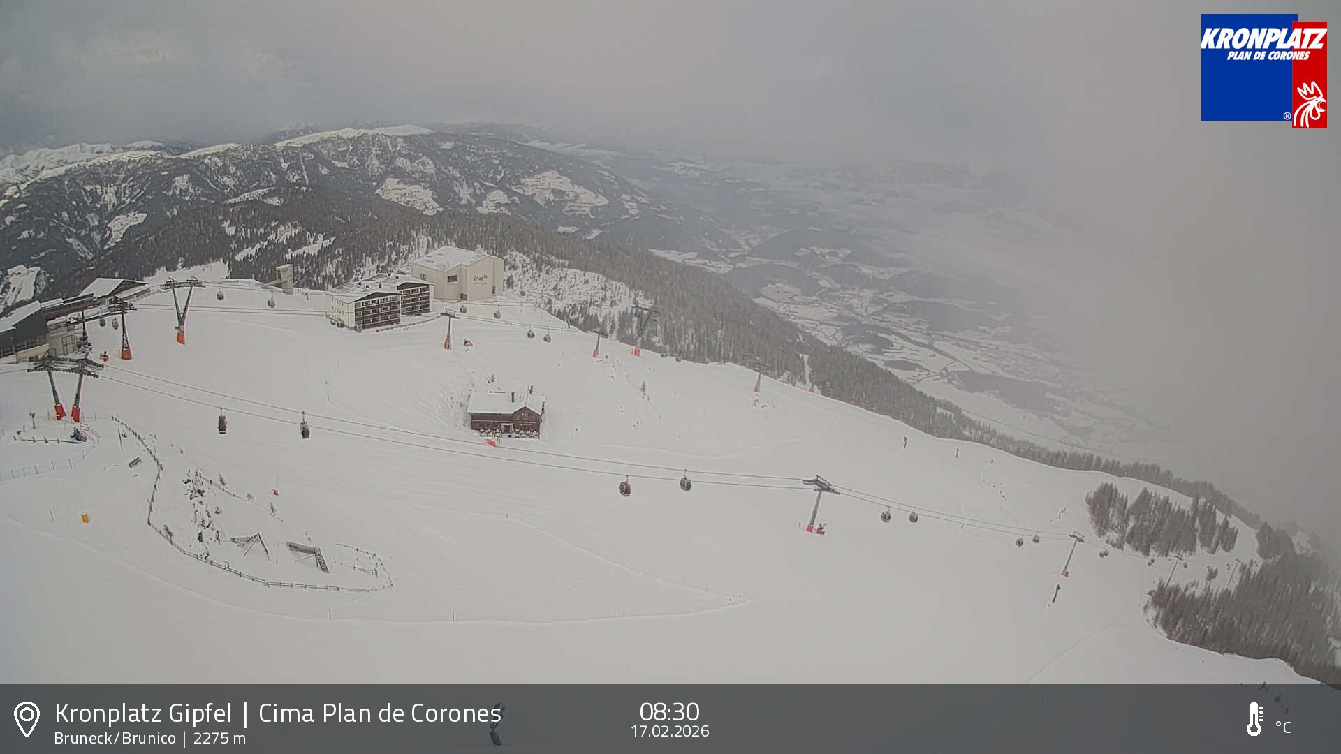 Archiv Foto Webcam Blick auf Bruneck, Kronplatz