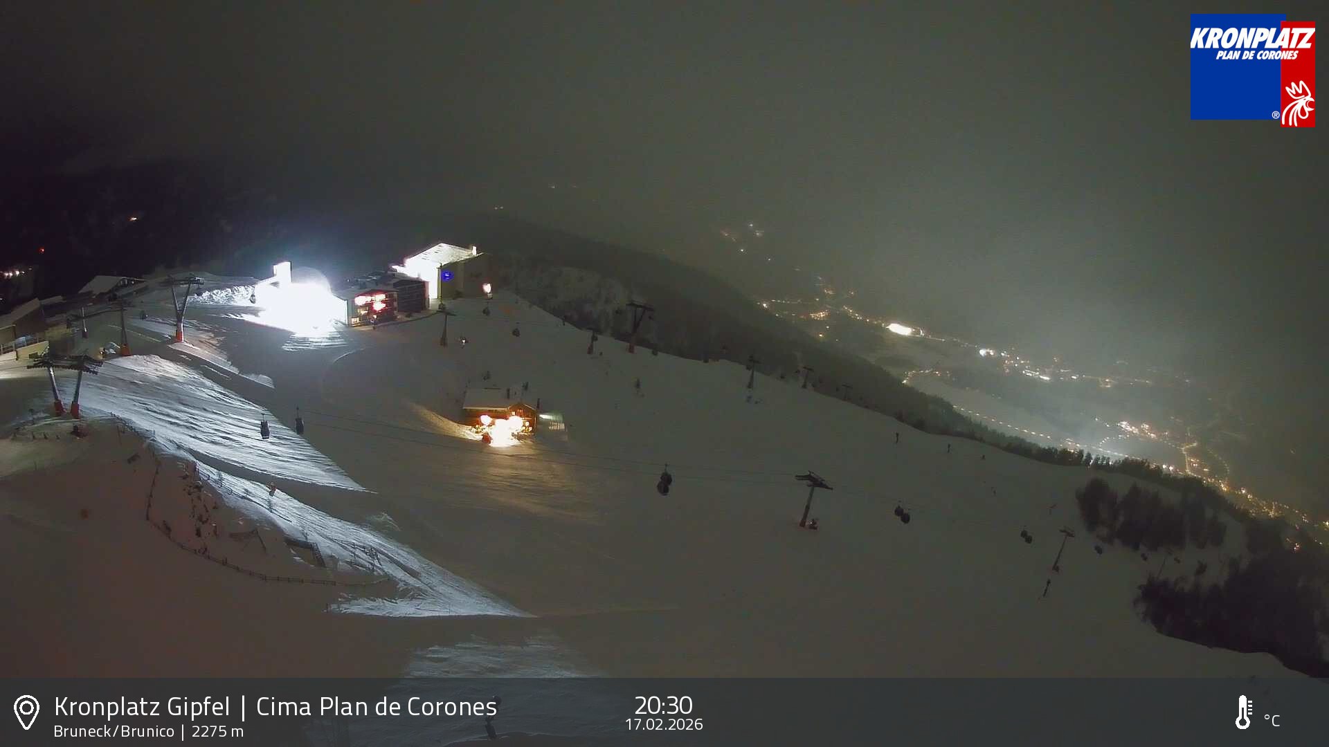 Archiv Foto Webcam Blick auf Bruneck, Kronplatz