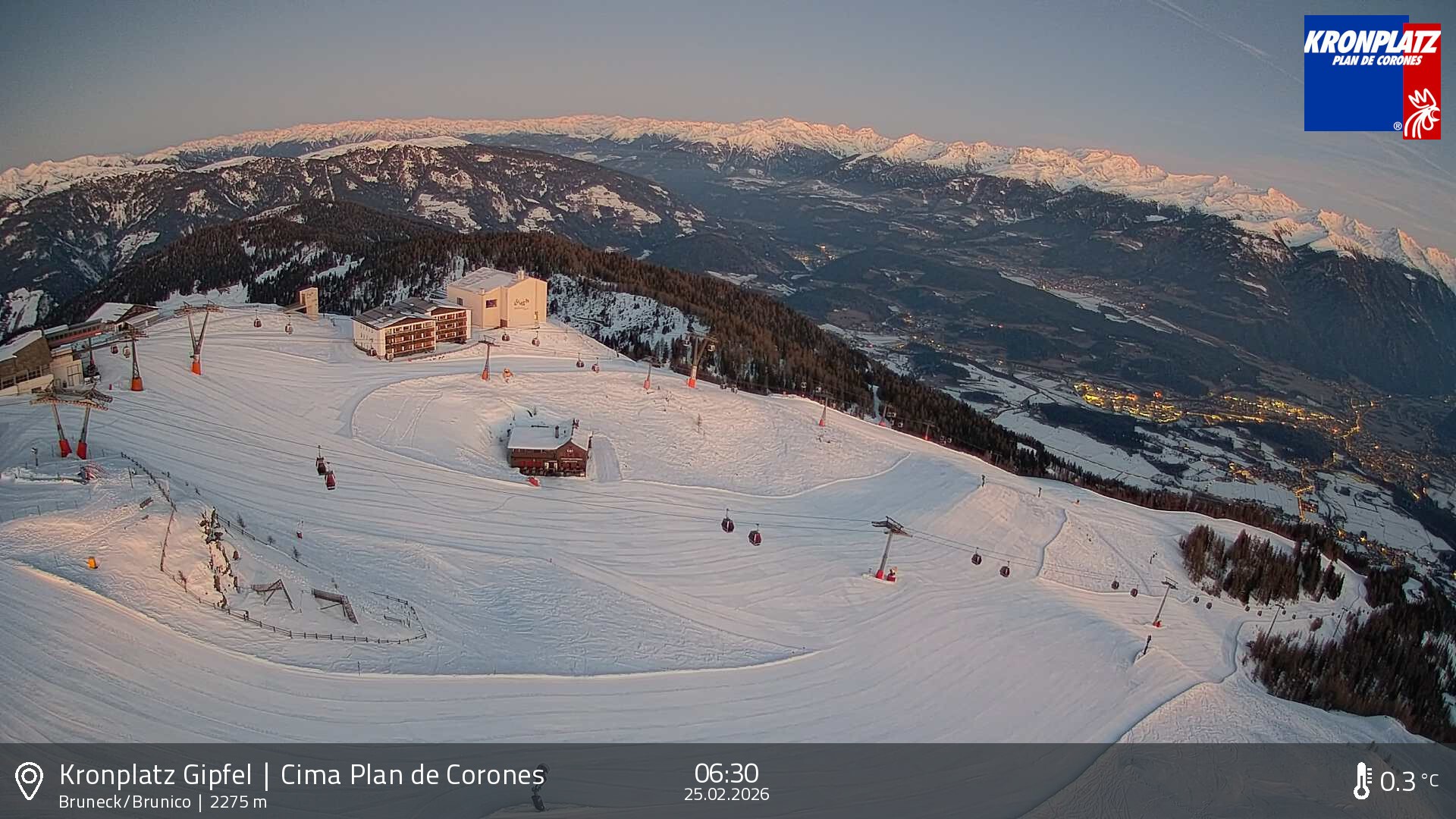 Archived image Webcam View To Brunico, Plan De Corones